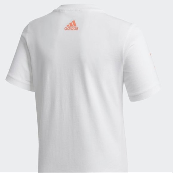 Adidas Kids White Juventus Club Graphic Tee Short Sleeve T-Shirt Size XS - Picture 2 of 4